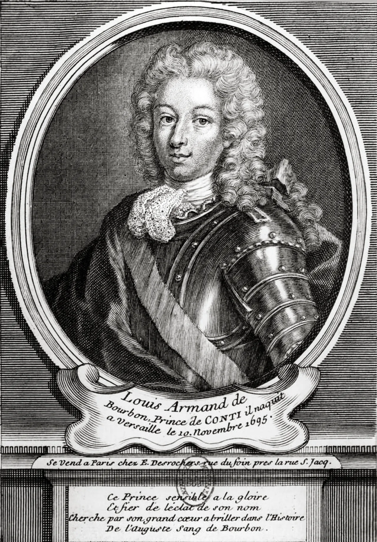 Porträt von Louis Armand II. de Bourbon, prince de Conti (1695–1727) – Gedenkseite