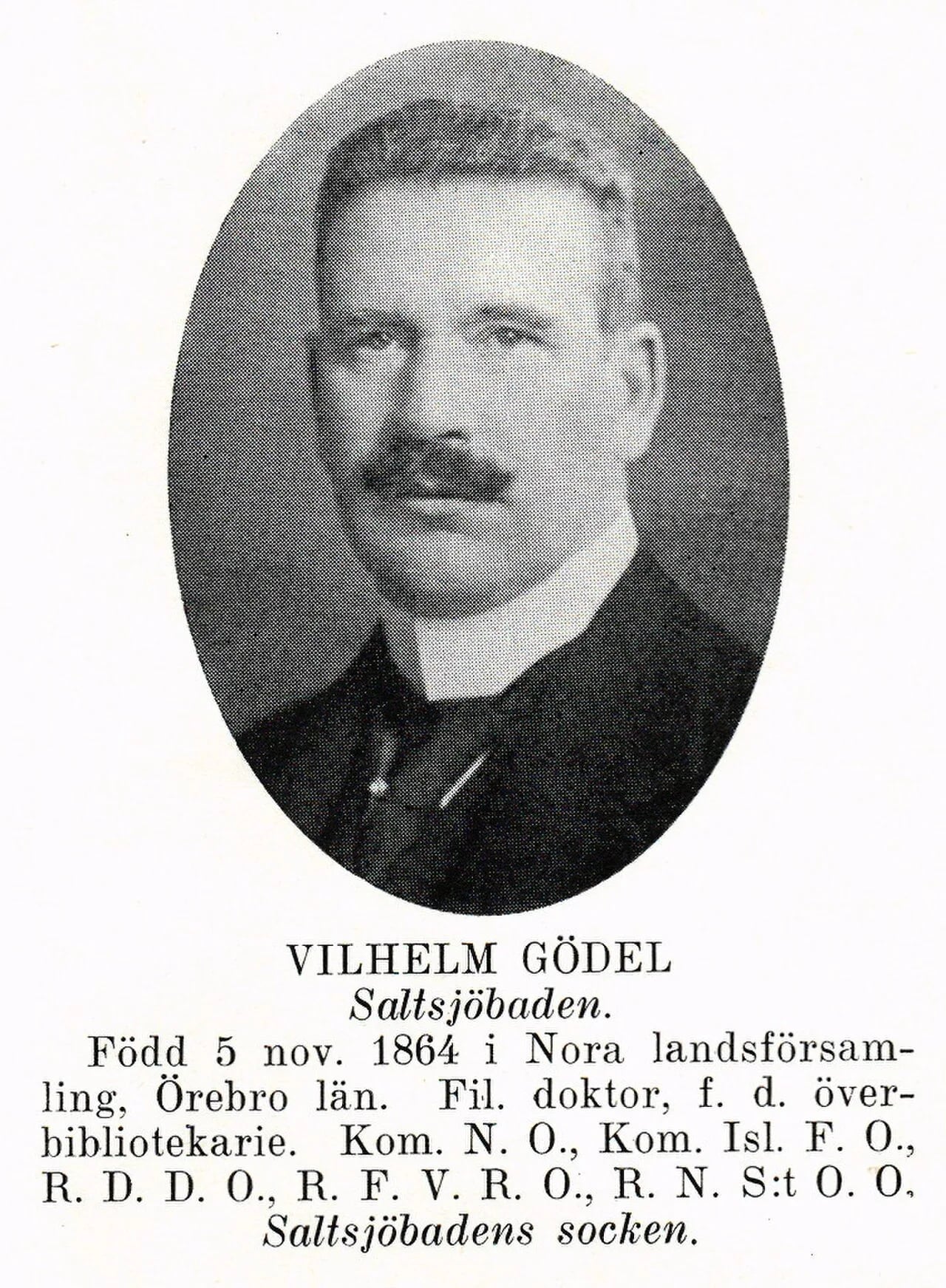 Porträt von Vilhelm Gödel (1864–1941) – Gedenkseite