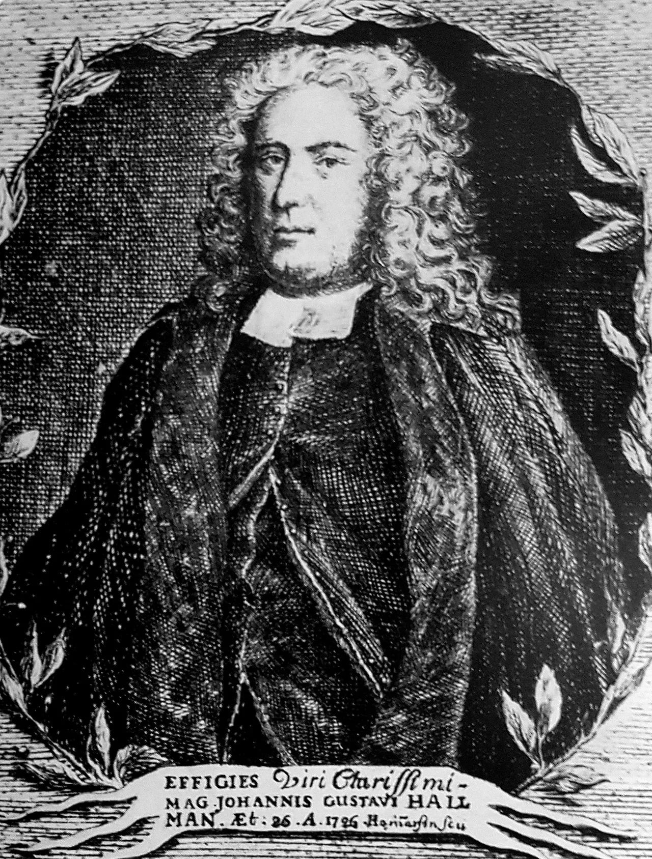 Porträt von Johan Göstaf Göstafsson Hallman (1701–1757) – Gedenkseite