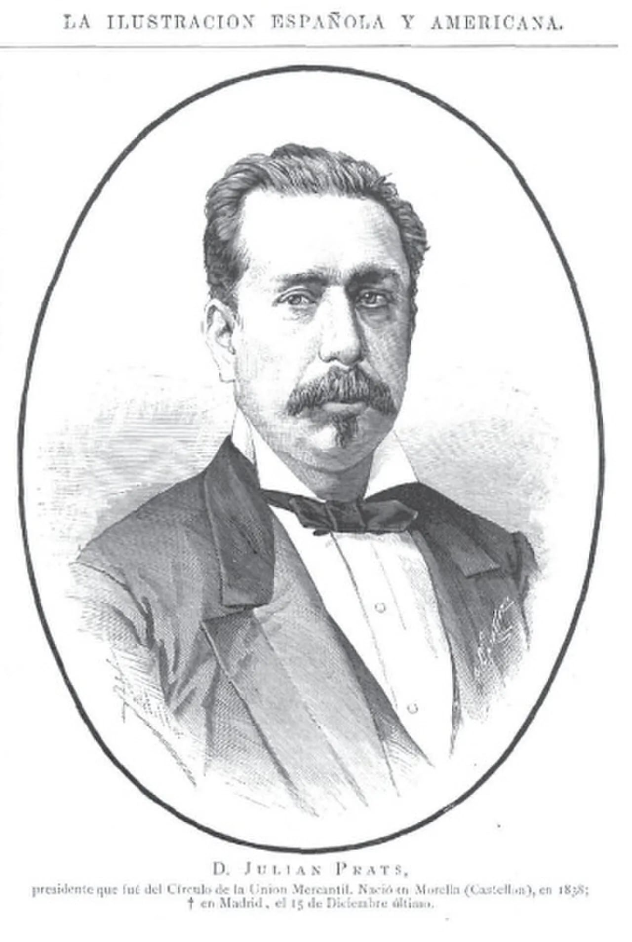 Porträt von Julián Prats (1838–1883) – Gedenkseite