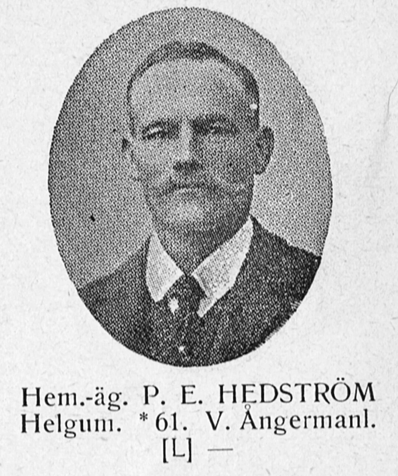 Porträt von Per-Erik Hedström (1861–1923) – Gedenkseite