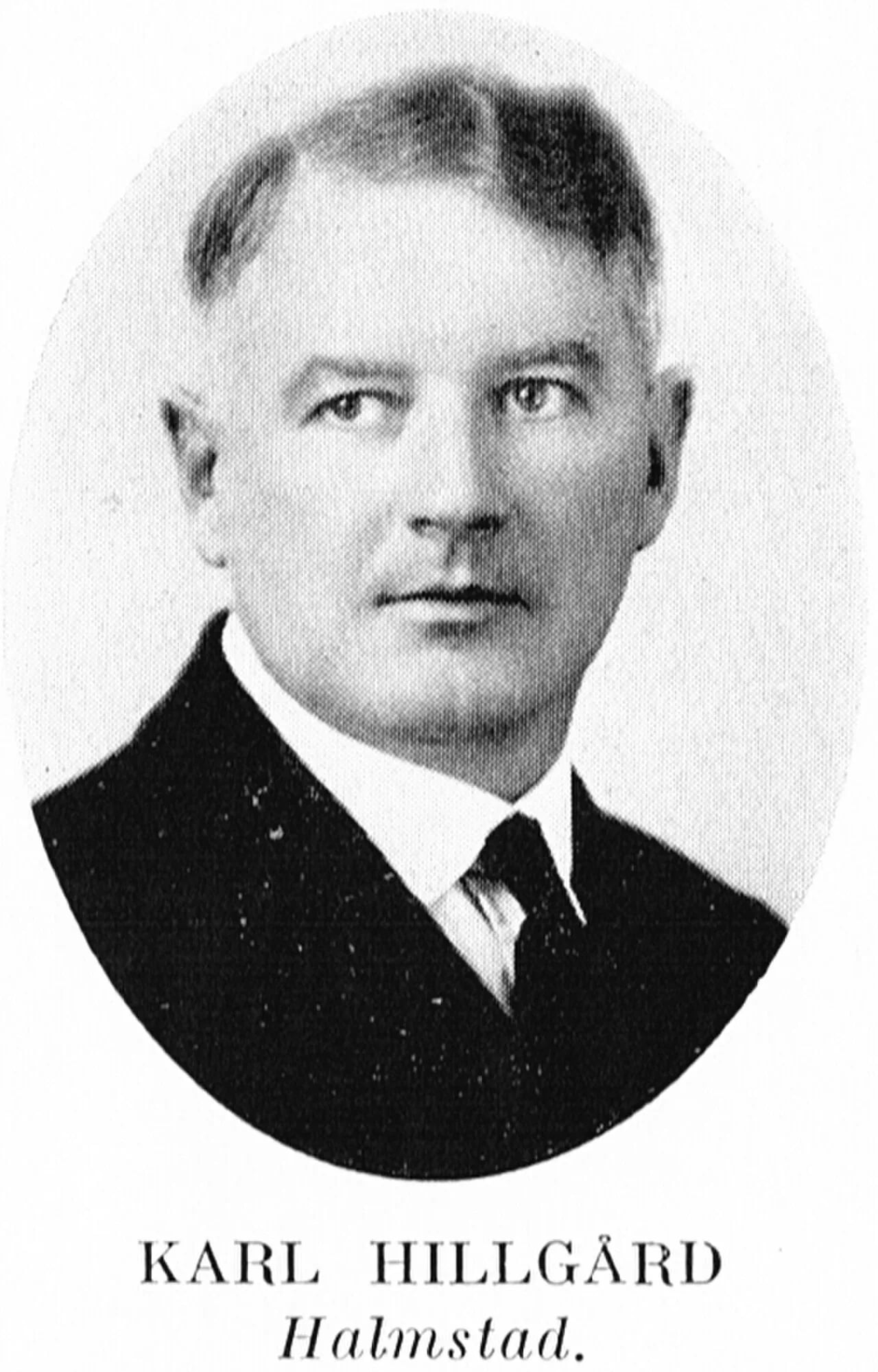 Porträt von Karl Hillgård (1893–1978) – Gedenkseite