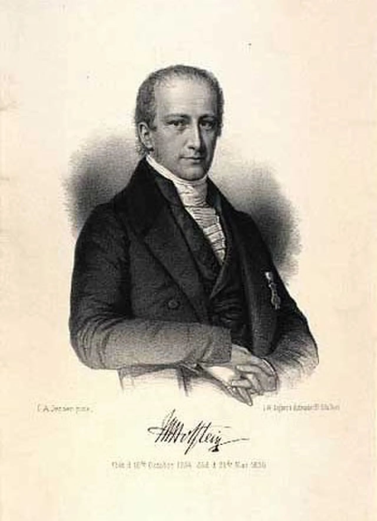Porträt von Friedrich Adolph von Holstein (1784–1836) – Gedenkseite