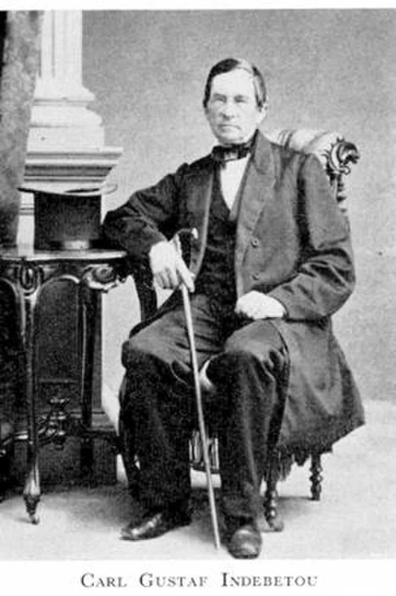 Porträt von Carl Gustaf Indebetou (1801–1893) – Gedenkseite