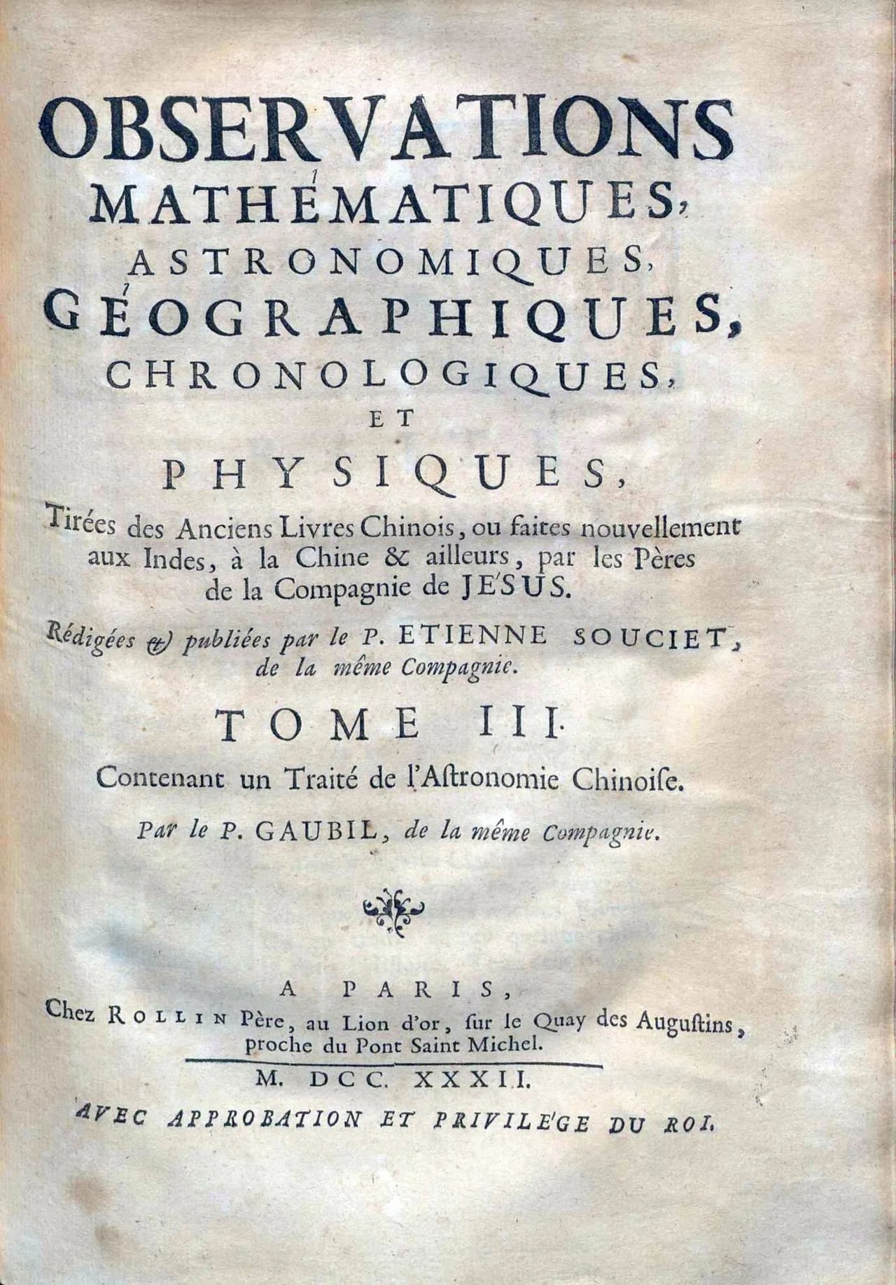Portrait of Antoine Gaubil (1689–1759) – memorial page