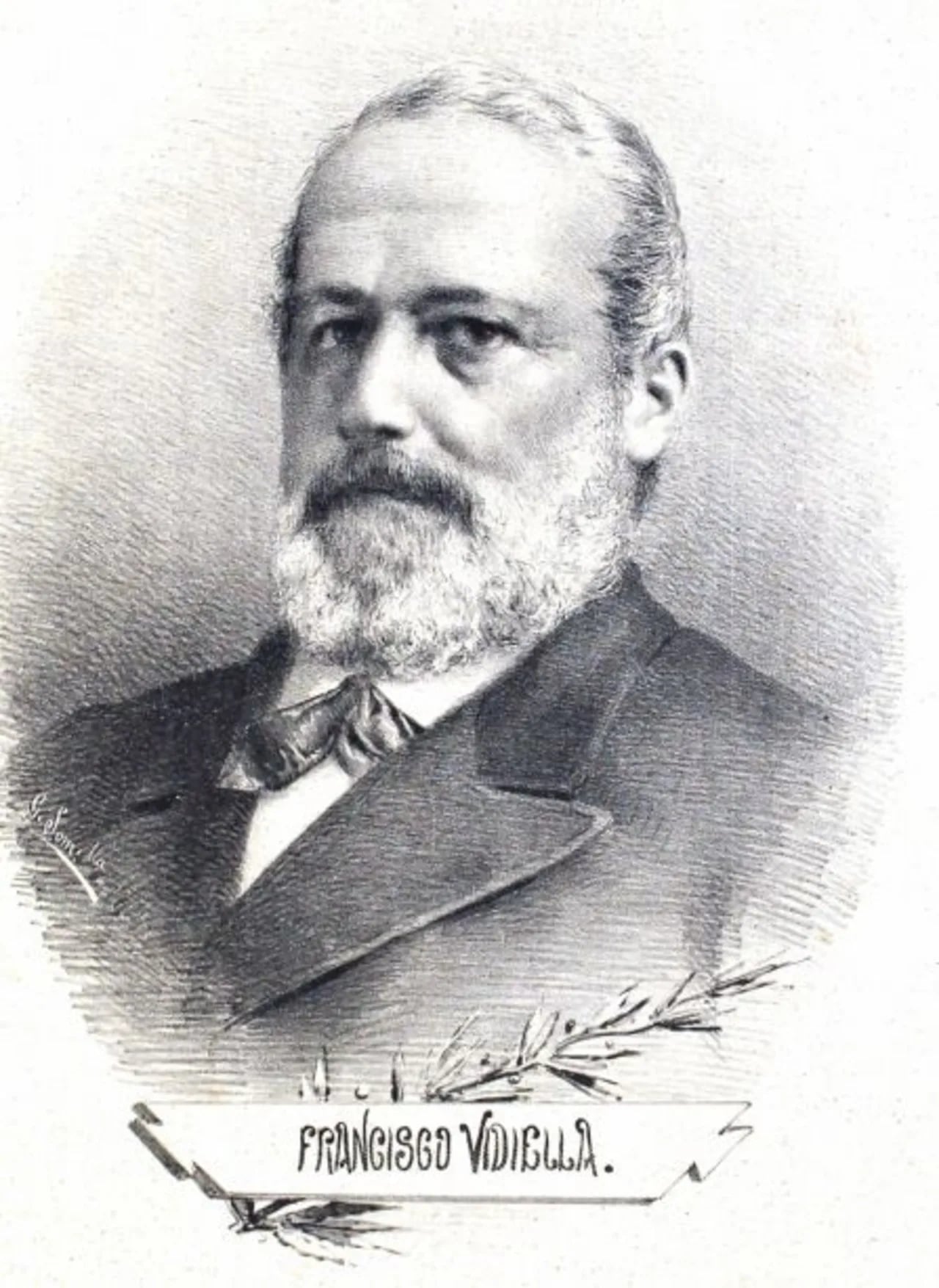 Porträt von Francisco Vidiella (1820–1884) – Gedenkseite