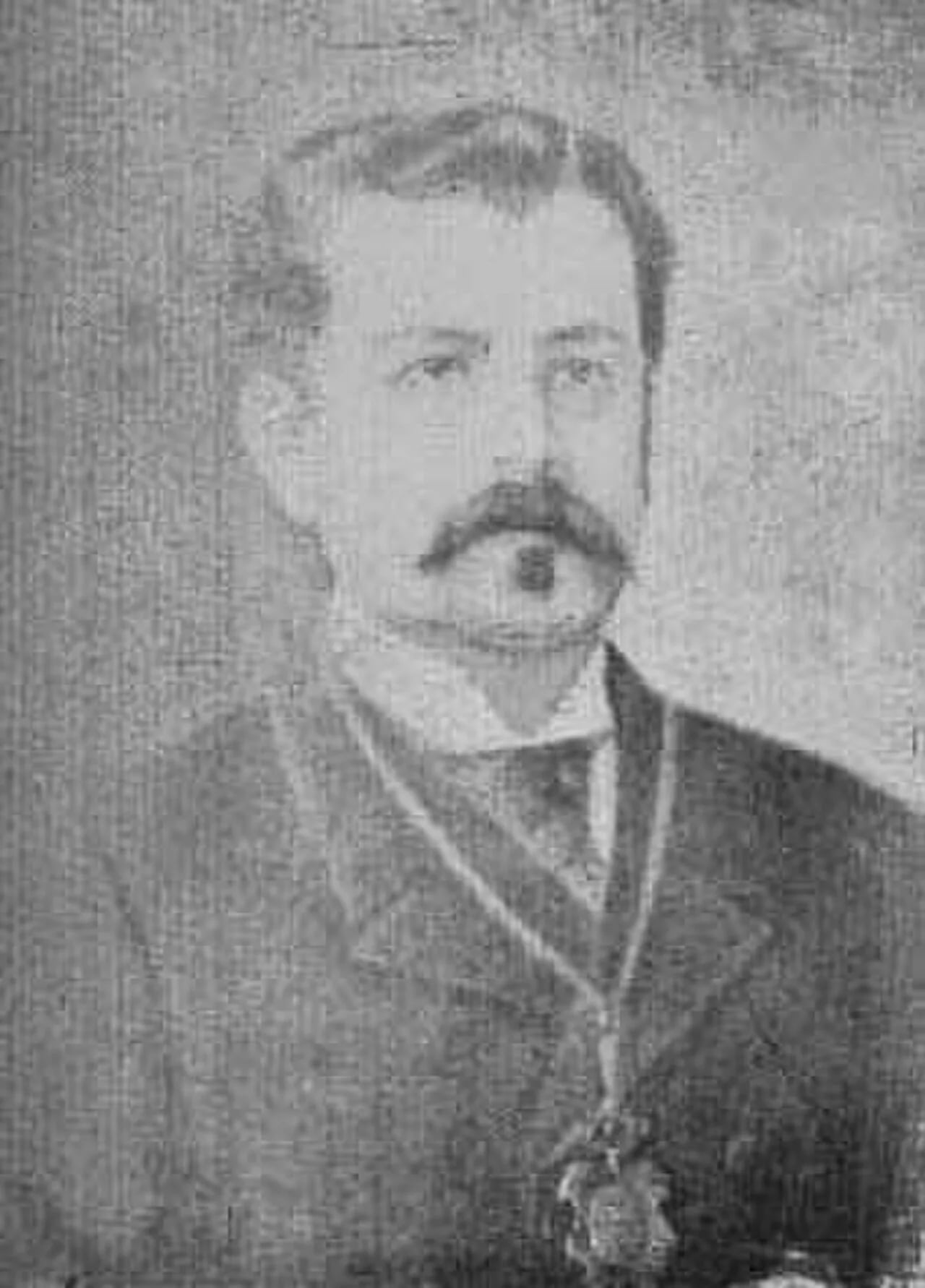 Porträt von Félix Cipriano Coronel Zegarra (1846–1897) – Gedenkseite