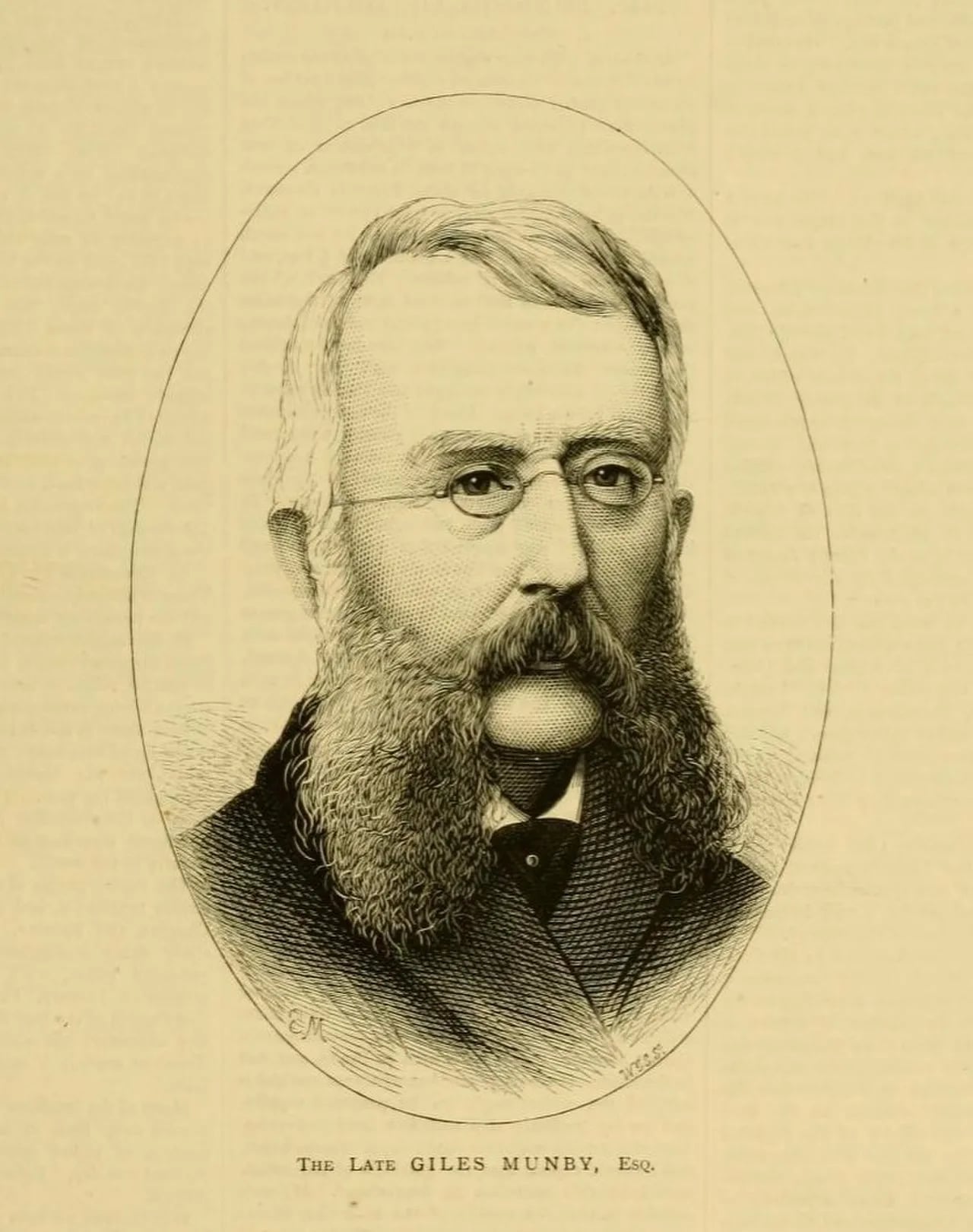 Porträt von Giles Munby (1813–1876) – Gedenkseite