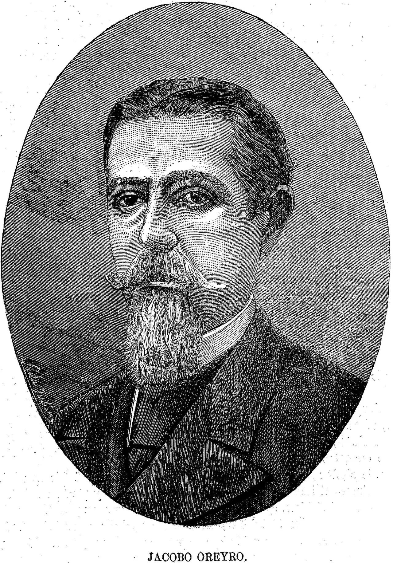 Porträt von Jacobo Oreyro y Villavicencio (1822–1881) – Gedenkseite