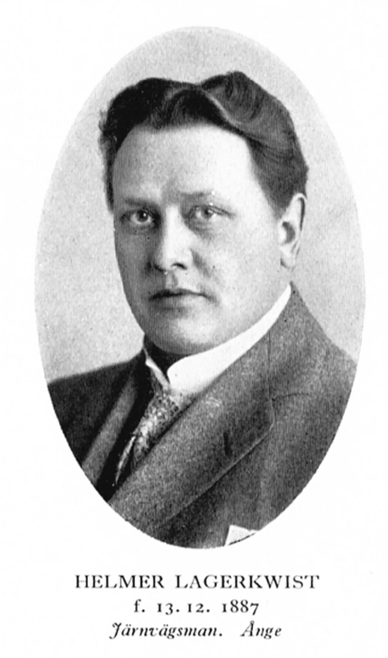 Porträt von Helmer Lagerkvist (1887–1948) – Gedenkseite