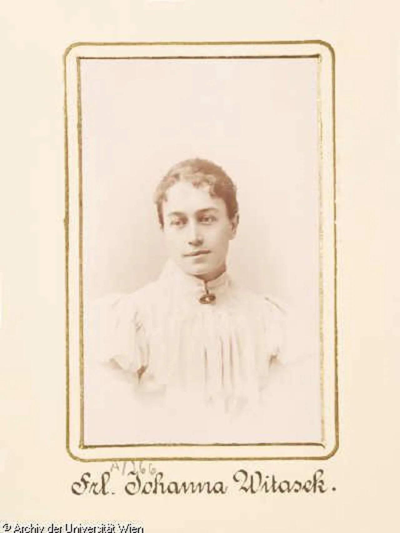 Porträt von Johanna Witasek (1865–1910) – Gedenkseite