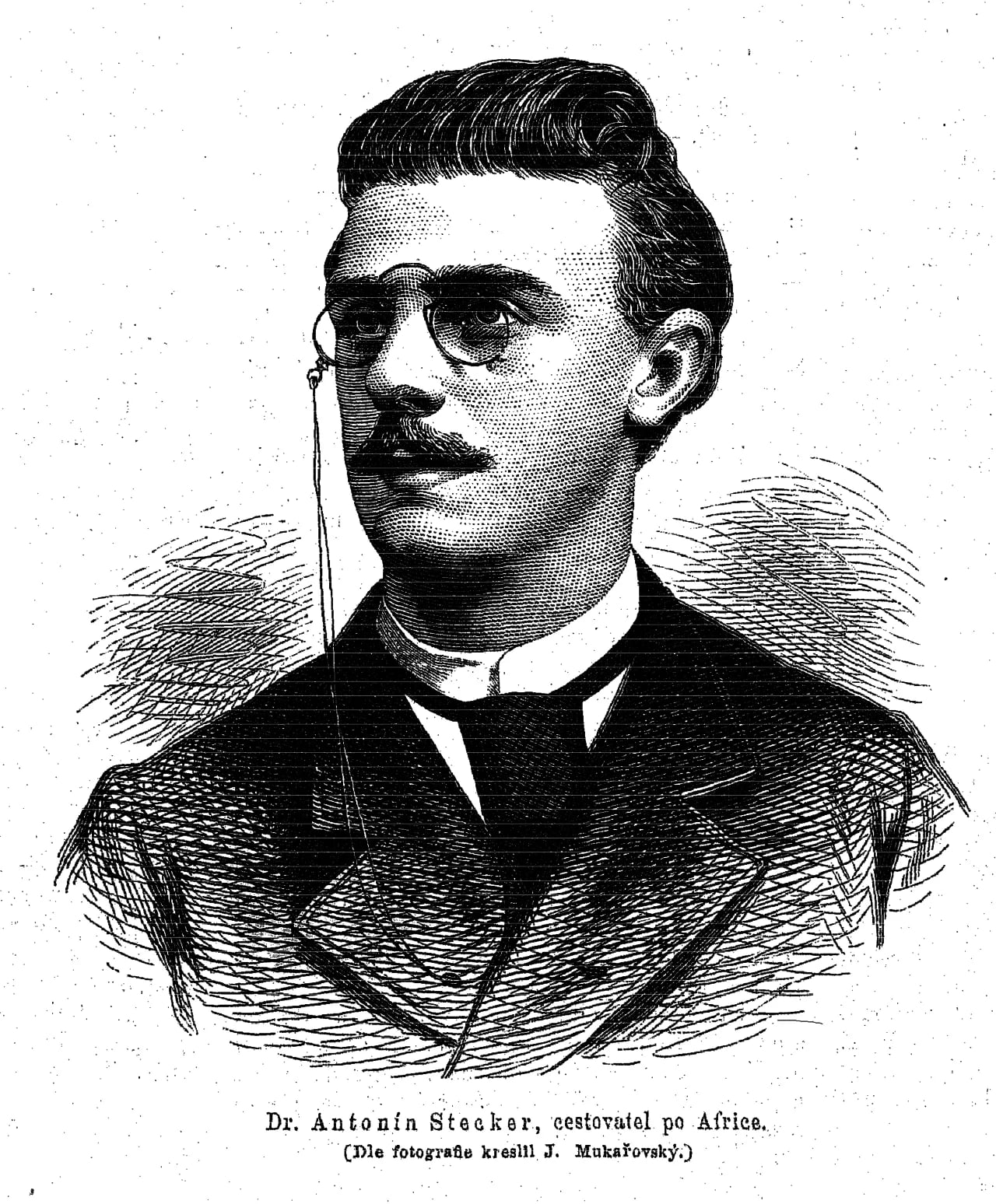 Porträt von Anton Stecker (1855–1888) – Gedenkseite
