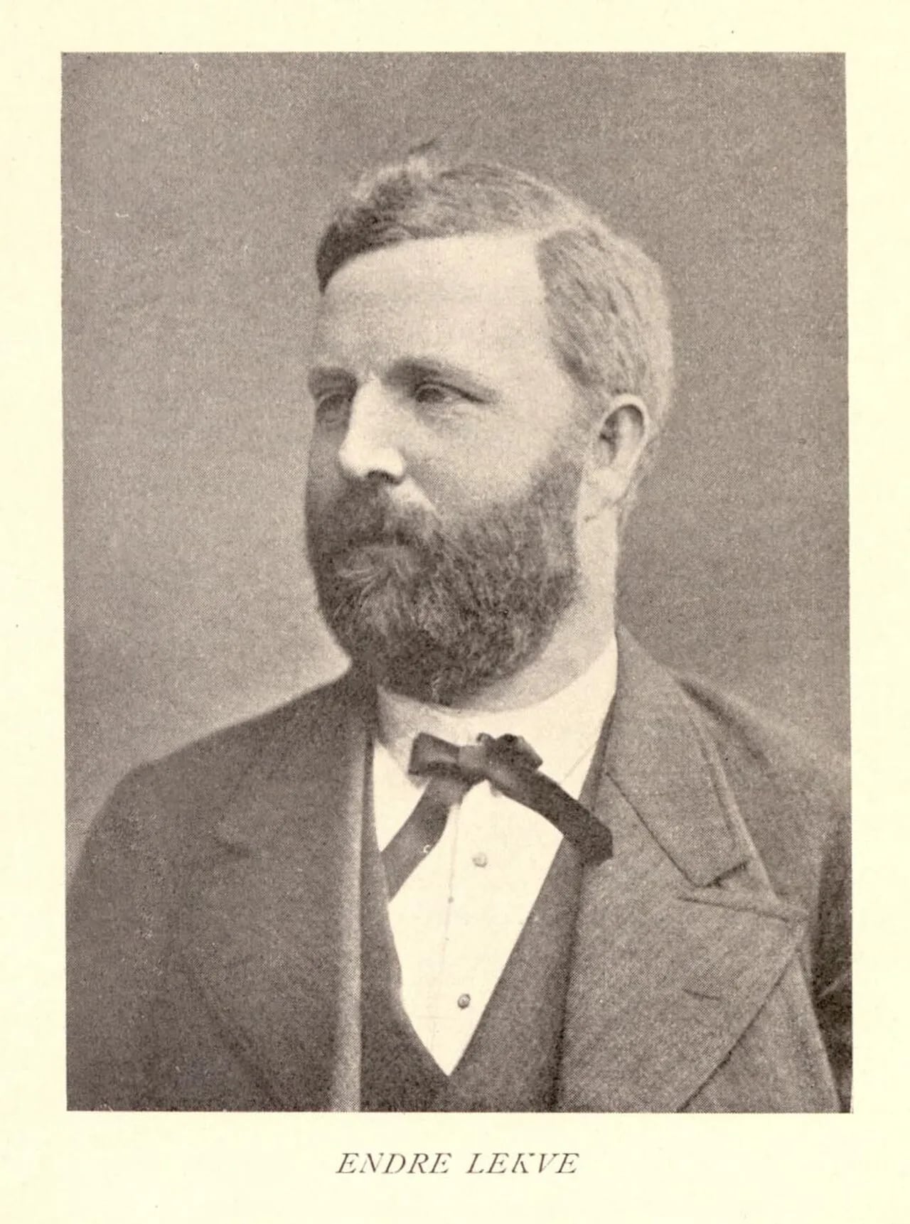 Portrait of Endre Lekve (1833–1882) – memorial page