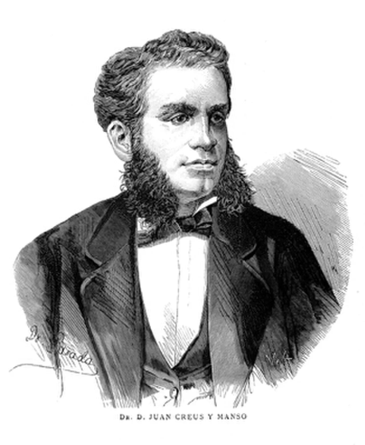 Porträt von Juan Creus (1828–1897) – Gedenkseite