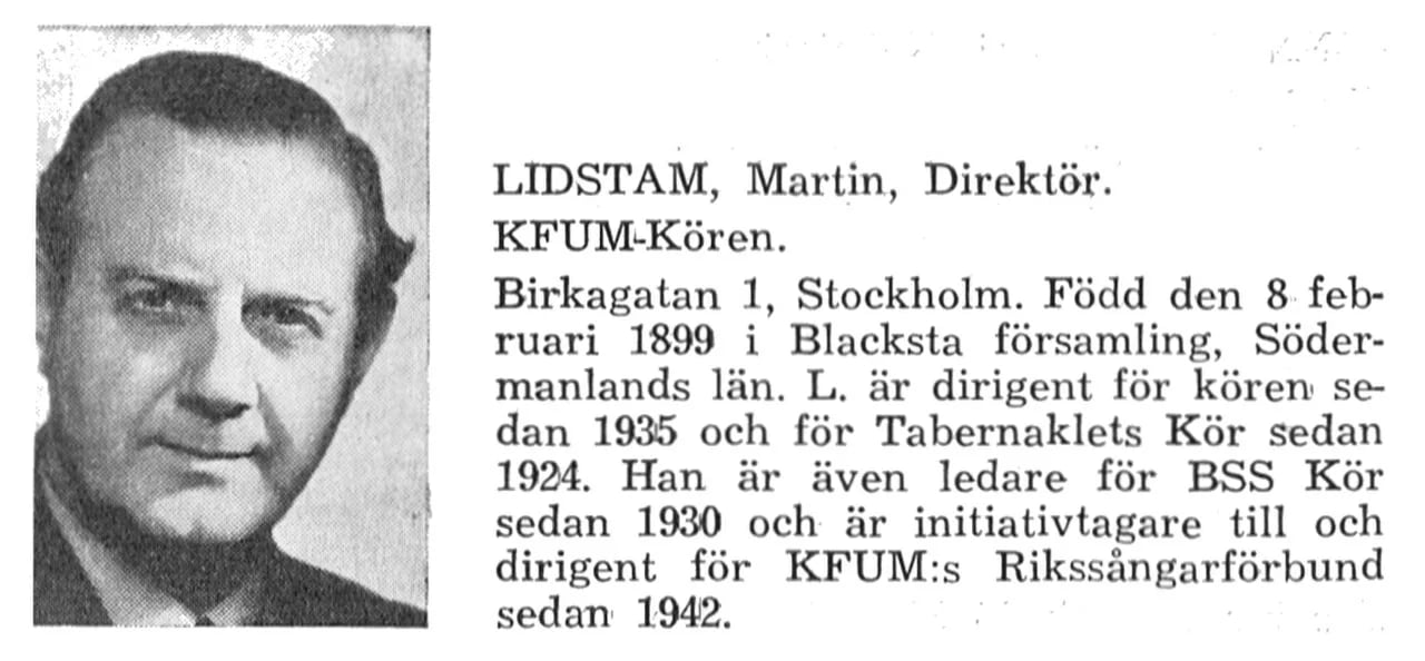 Portrait of Martin Lidstam (1899–1972) – memorial page