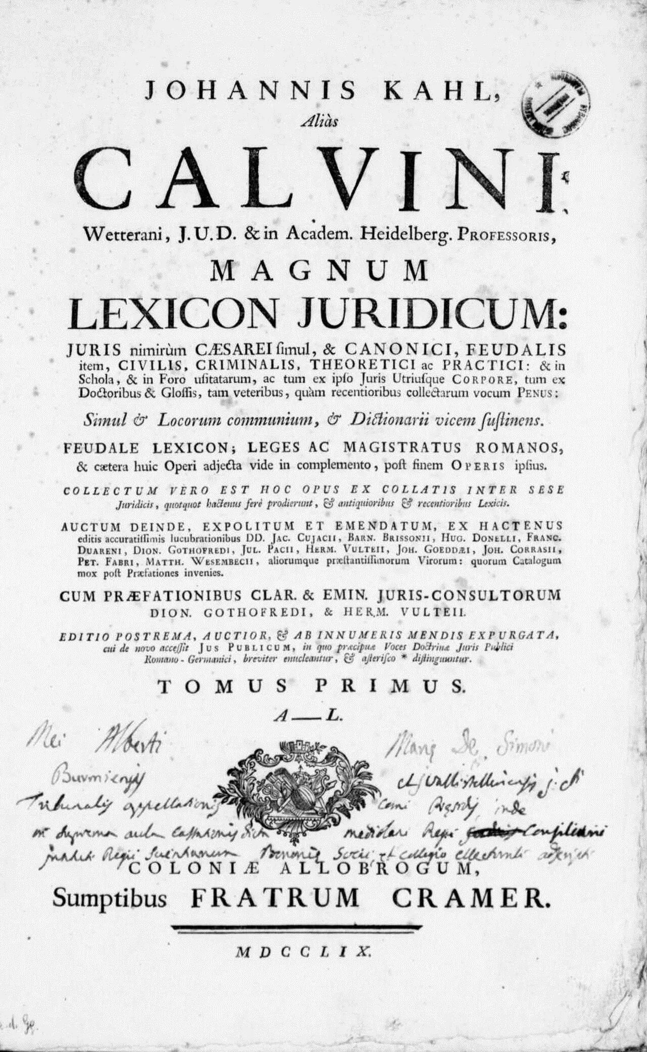 Porträt von Johann Kahl (1550–1614) – Gedenkseite