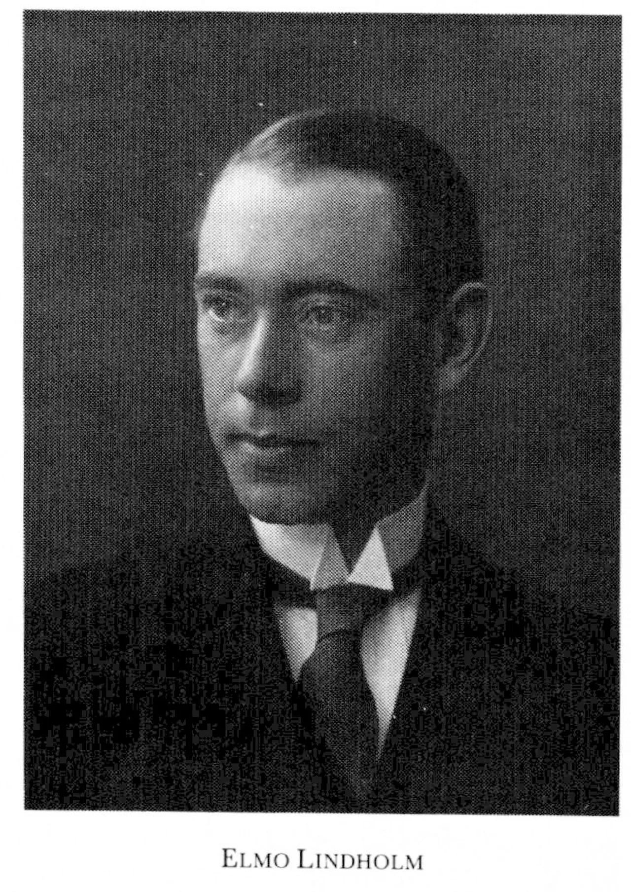 Porträt von Elmo Lindholm (1897–1978) – Gedenkseite