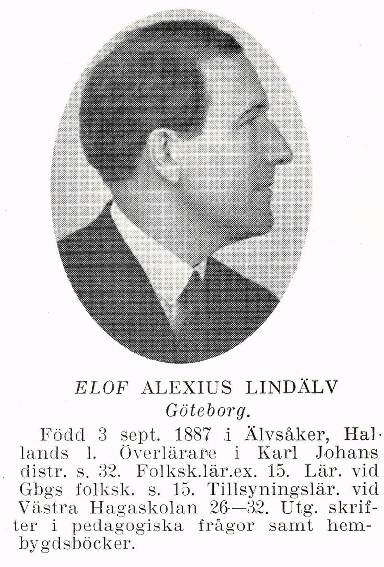 Porträt von Elof Lindälv (1887–1987) – Gedenkseite