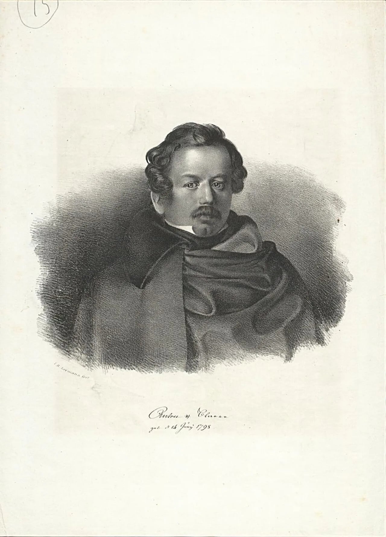 Porträt von Anton von Blarer (1798–1864) – Gedenkseite
