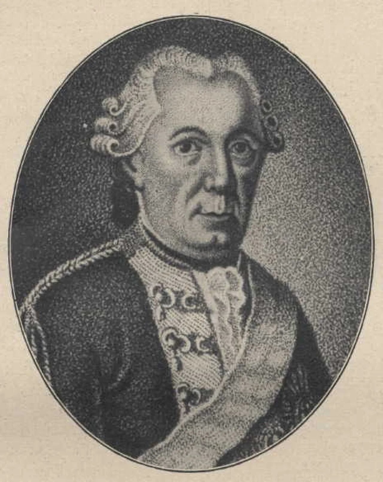 Porträt von Anton von Krockow (1714–1778) – Gedenkseite