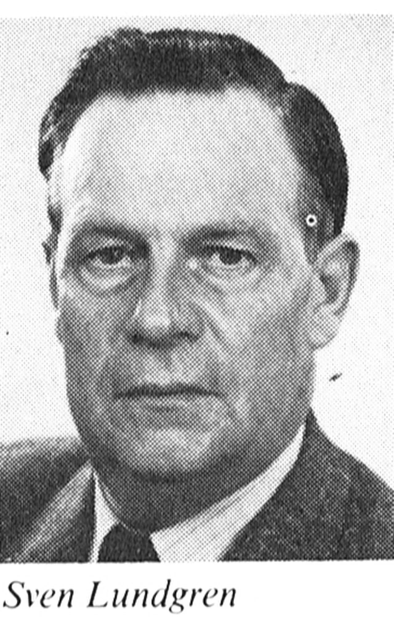 Portrait of Sven Lundgren (1888–1953) – memorial page