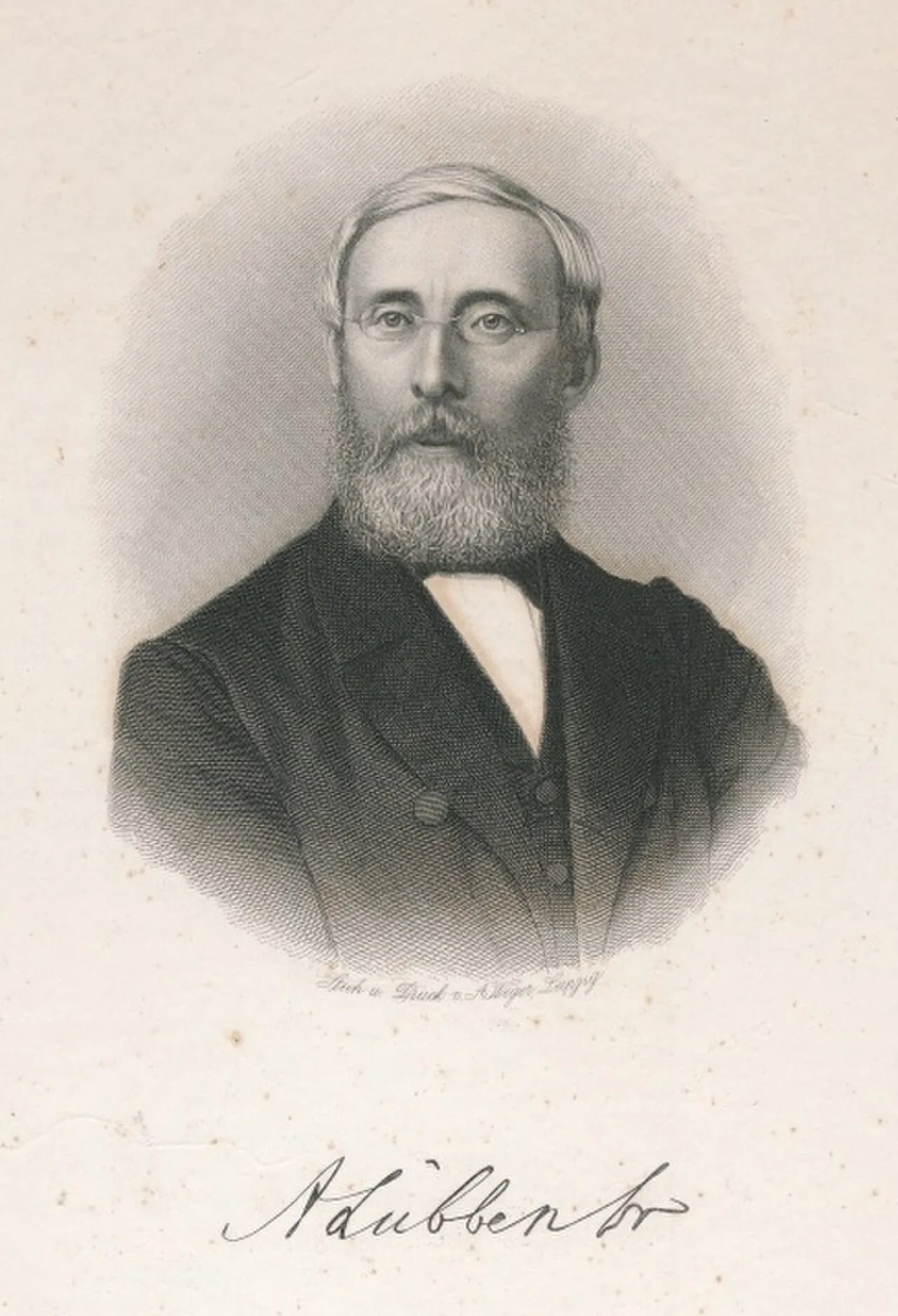 Porträt von August Lübben (1818–1884) – Gedenkseite