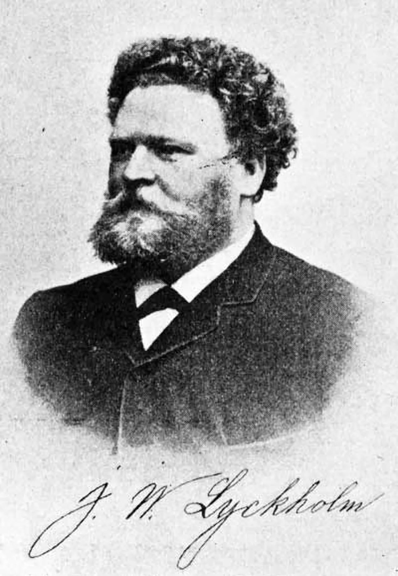 Porträt von Johan Wilhelm Lyckholm (1846–1894) – Gedenkseite
