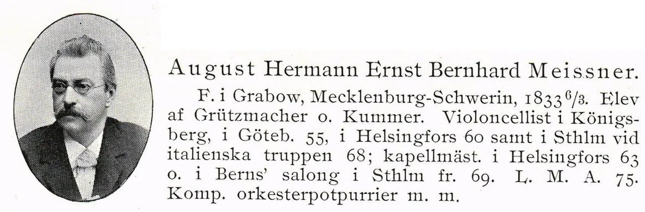 Porträt von August Meissner (1833–1903) – Gedenkseite