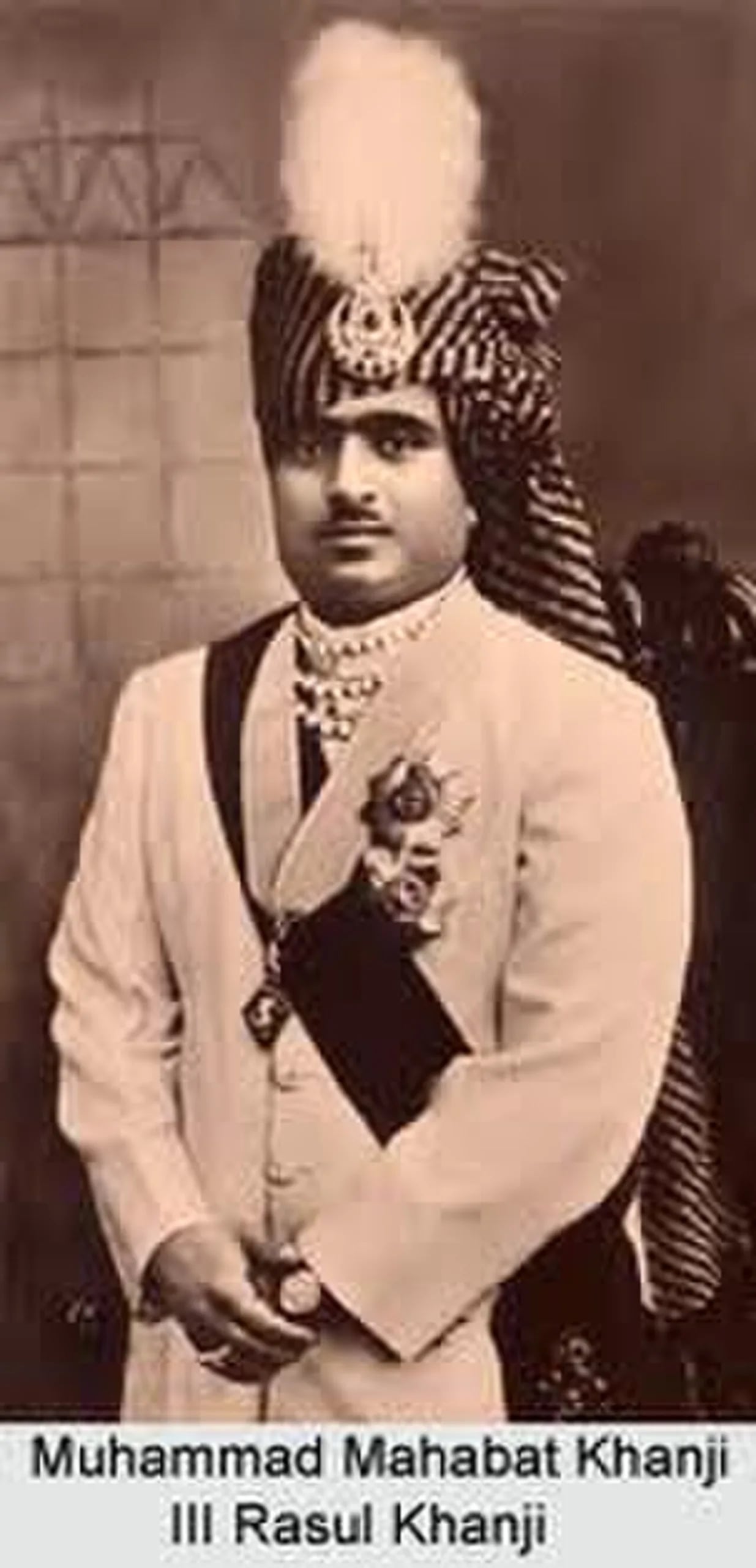 Porträt von Mahabat Khan III von Junagadh (1900–1959) – Gedenkseite