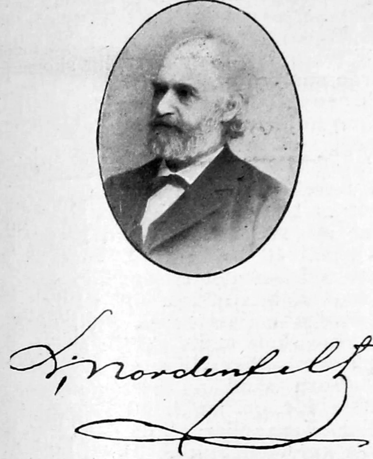 Porträt von Leonard Nordenfelt (1827–1900) – Gedenkseite