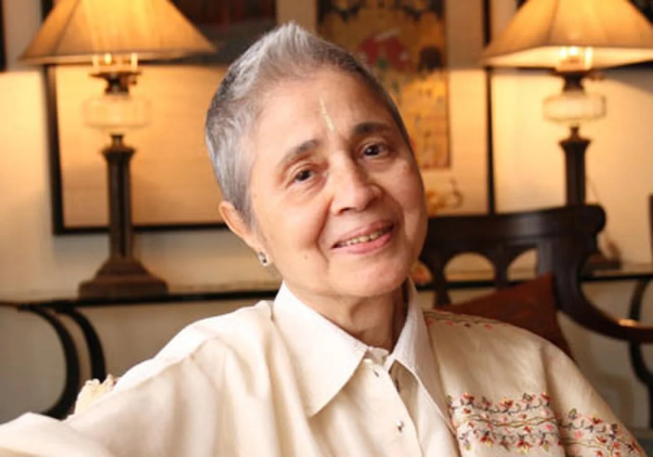 Portrait of Indu Jain (1936–2021) – memorial page