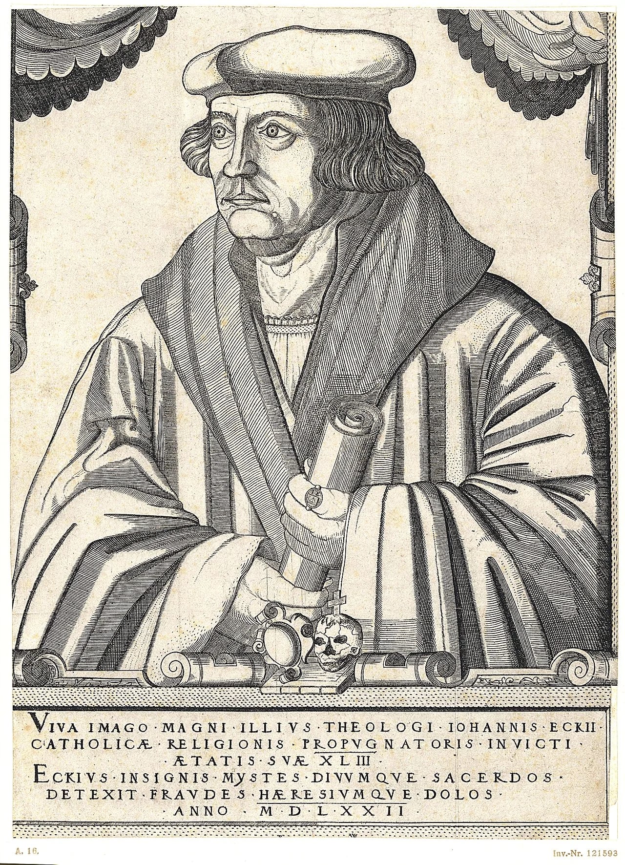 Porträt von Johannes Eck (1486–1543) – Gedenkseite