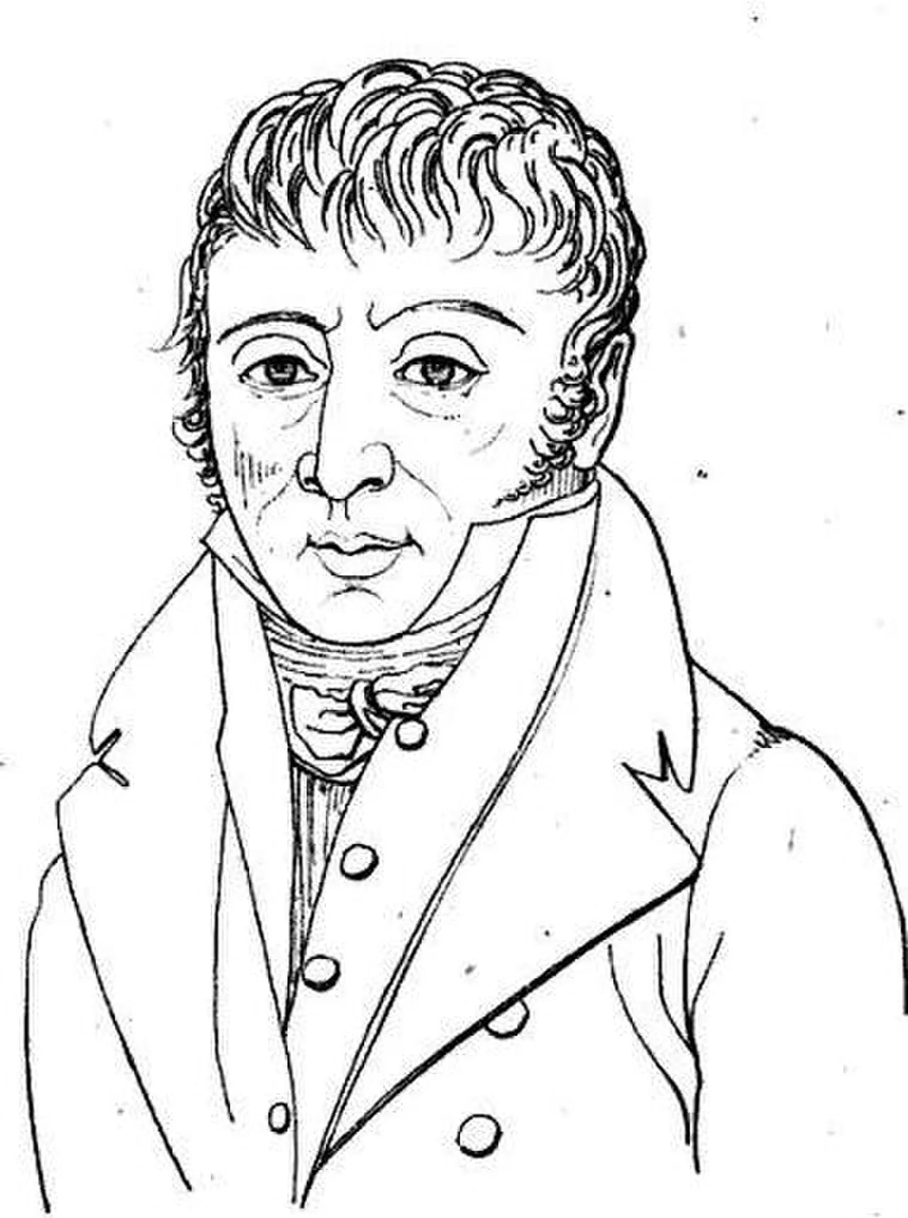 Porträt von Auguste Hilarion de Kératry (1769–1859) – Gedenkseite