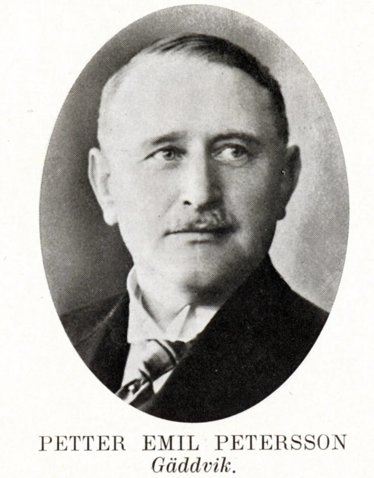 Porträt von Emil Petersson i Gäddvik (1887–1941) – Gedenkseite