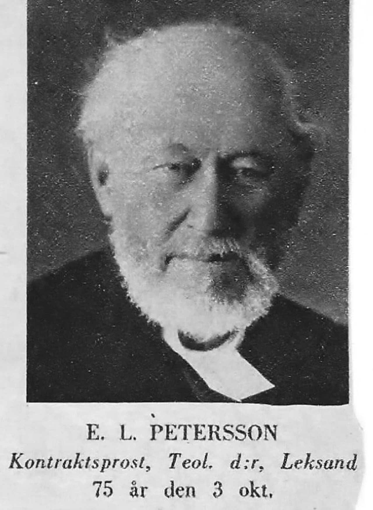 Portrait of Lorents Petersson (1849–1930) – memorial page