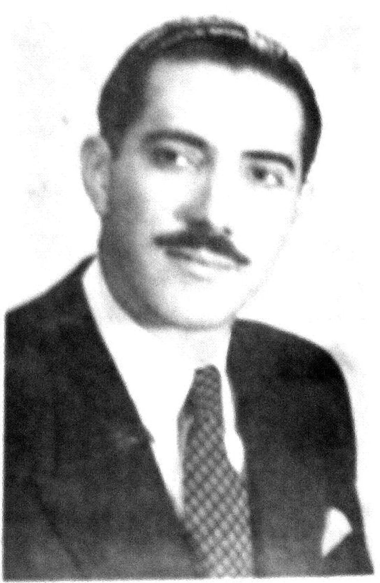 Porträt von Víctor María Cáceres (1912–1958) – Gedenkseite