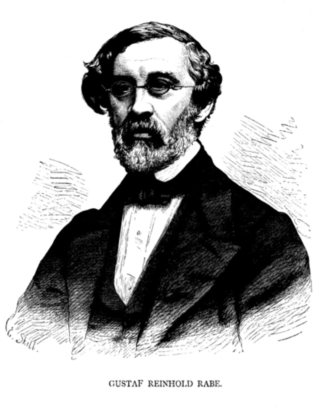 Porträt von Gustaf Reinhold Rabe (1813–1870) – Gedenkseite