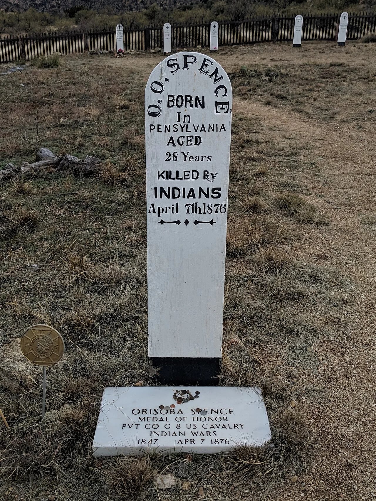 Porträt von Orizoba Spence (1847–1876) – Gedenkseite