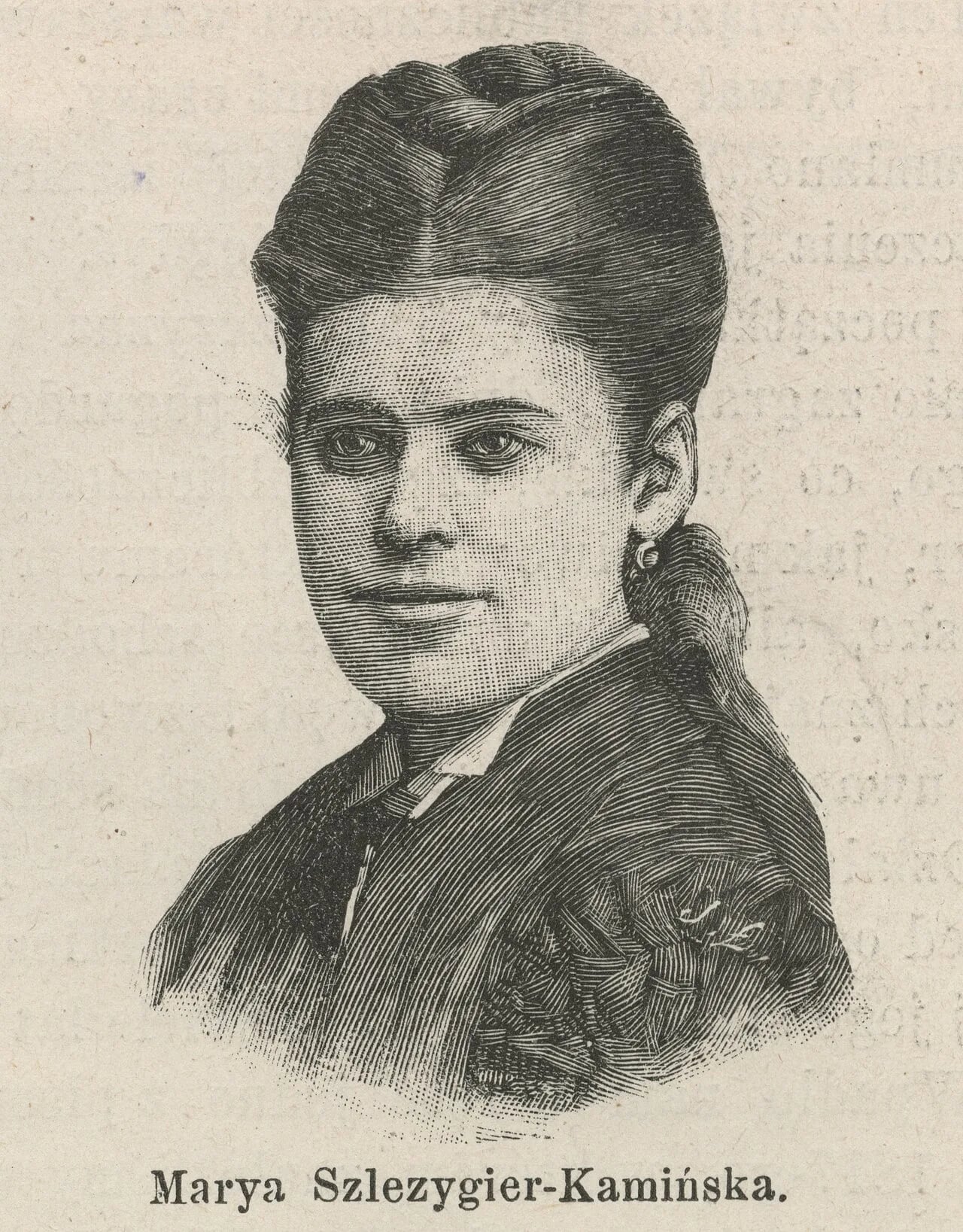 Porträt von Maria Szlezygier (1852–1880) – Gedenkseite