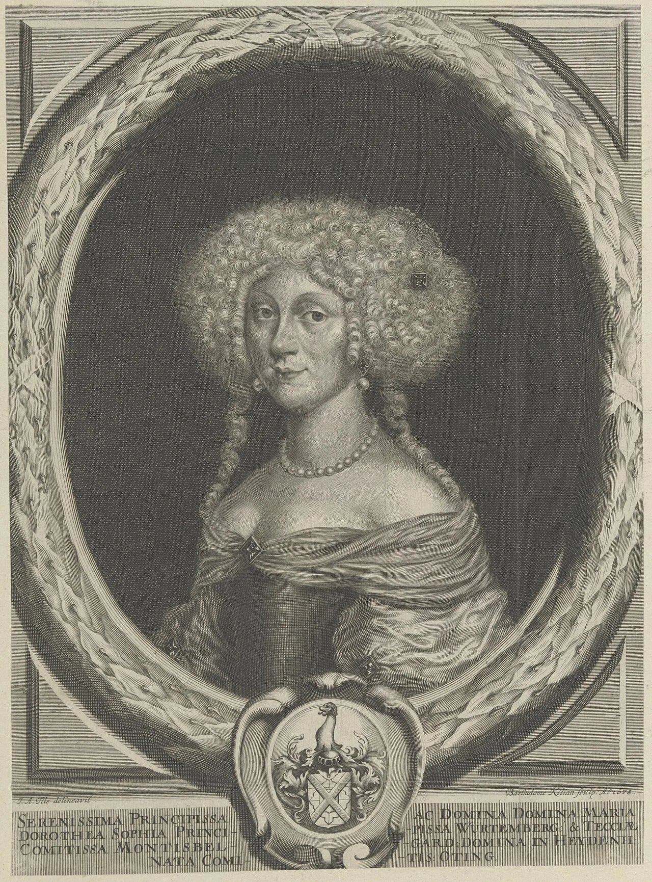 Portrait of Maria Dorothea Sophia von Oettingen-Oettingen (1639–1698) – memorial page