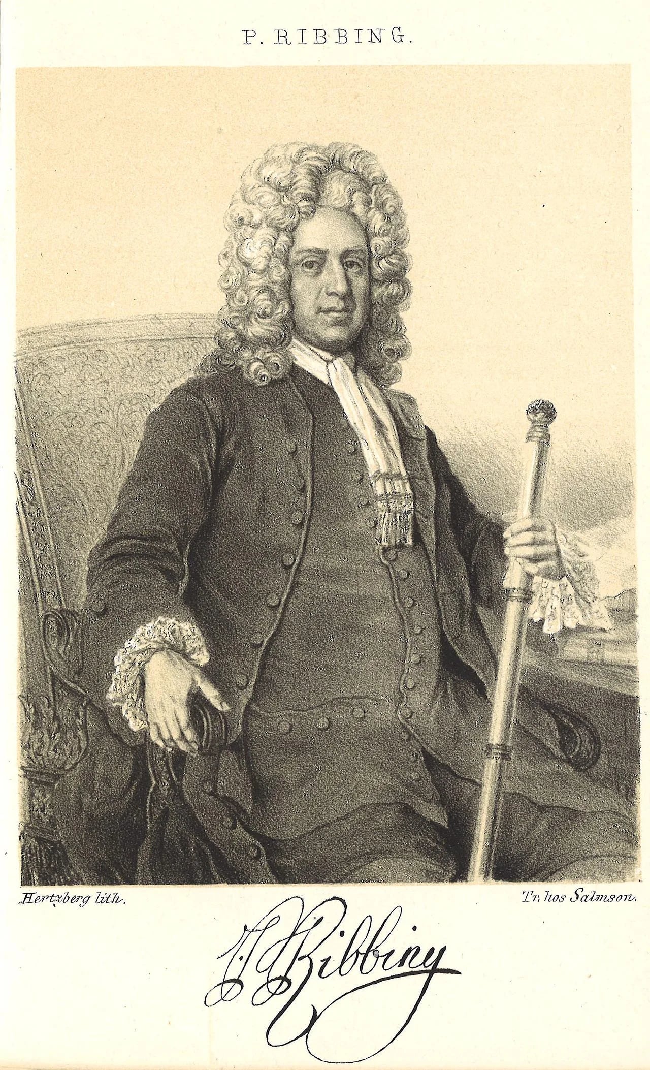 Porträt von Pehr Lennartsson Ribbing (1670–1719) – Gedenkseite