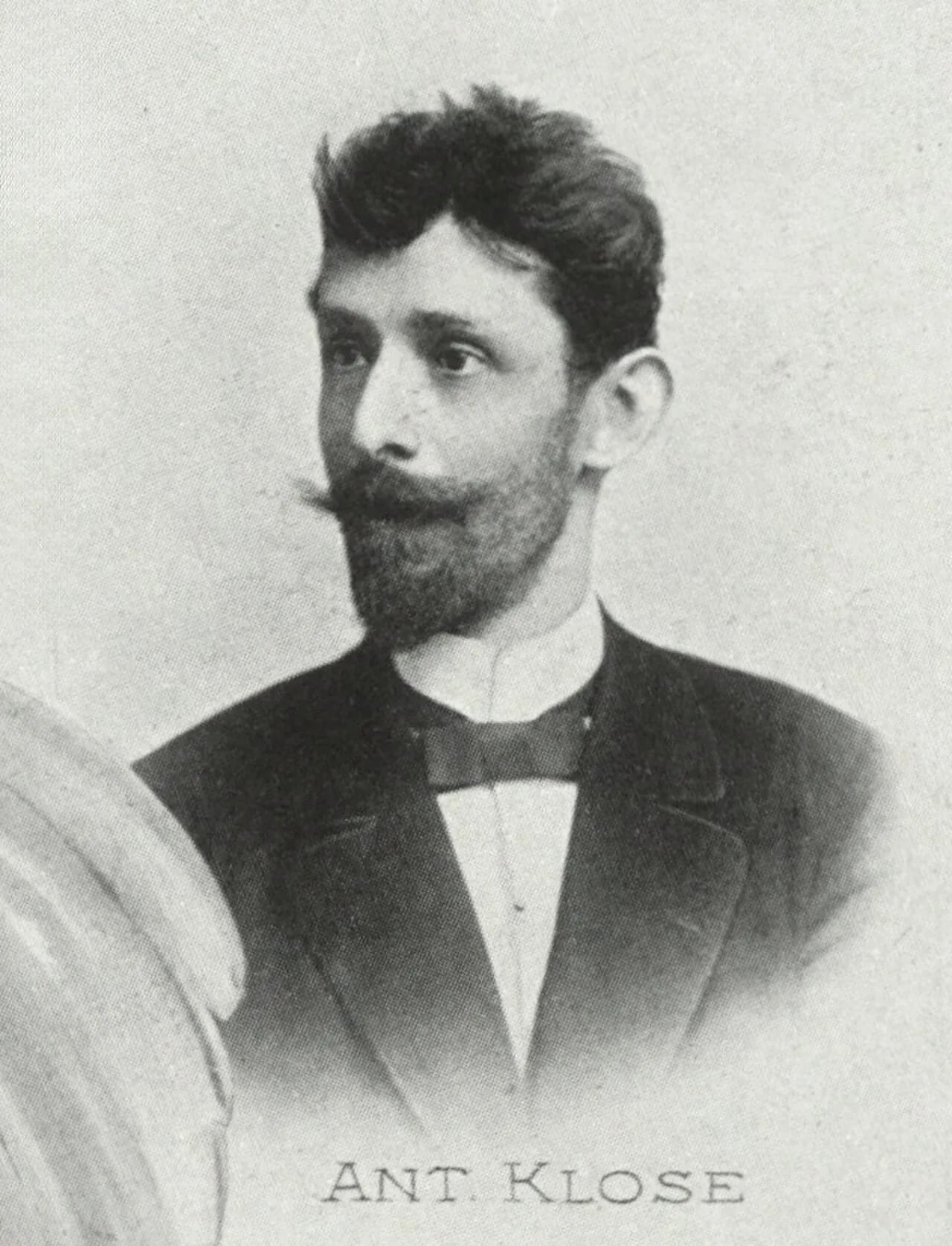 Porträt von Antonín Jaroslav Klose (1861–1906) – Gedenkseite