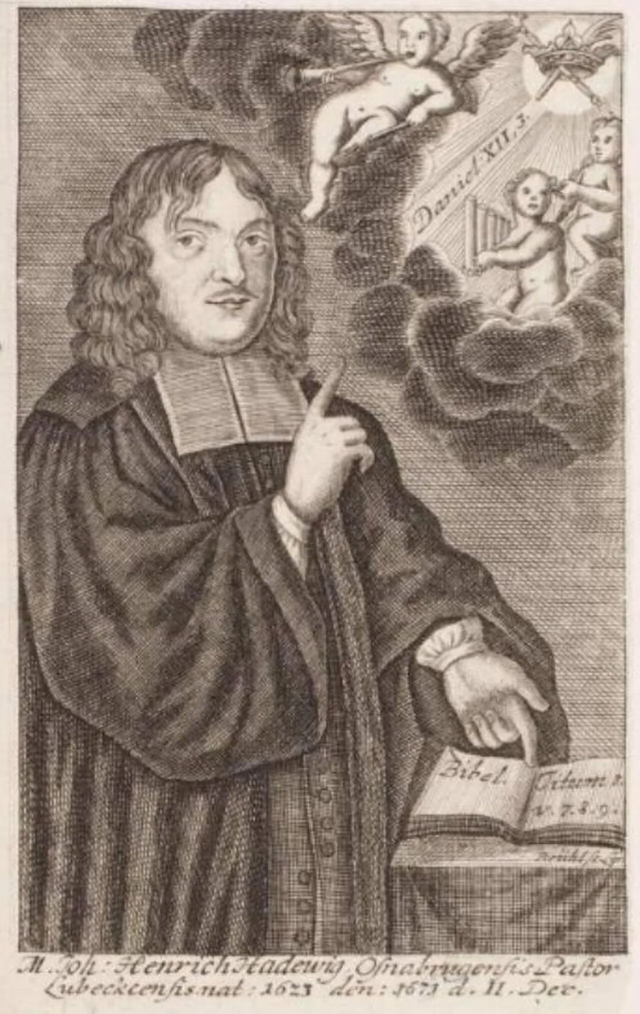 Porträt von Johann Heinrich Hadewig (1623–1671) – Gedenkseite