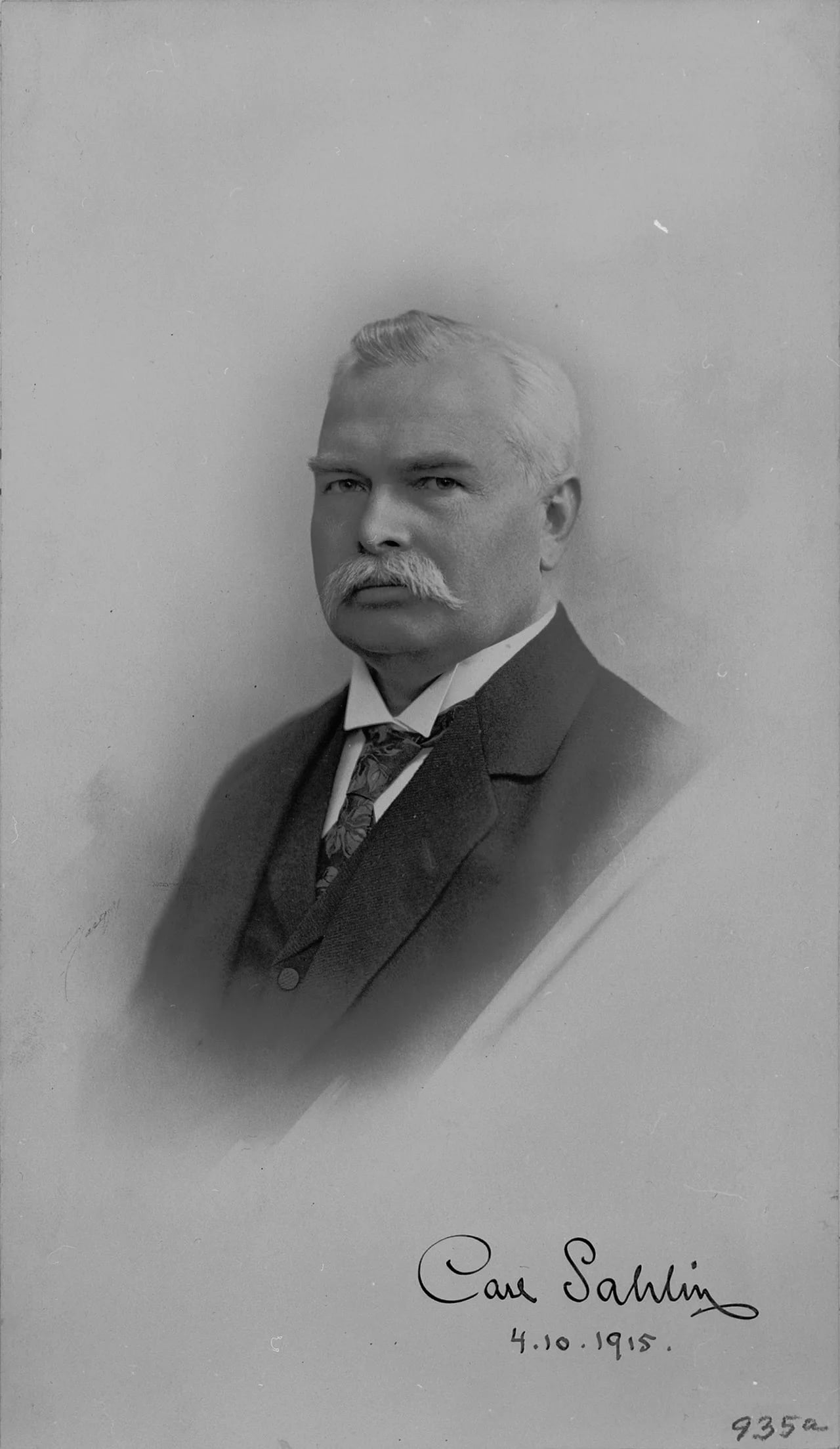 Porträt von Carl Sahlin (1861–1943) – Gedenkseite