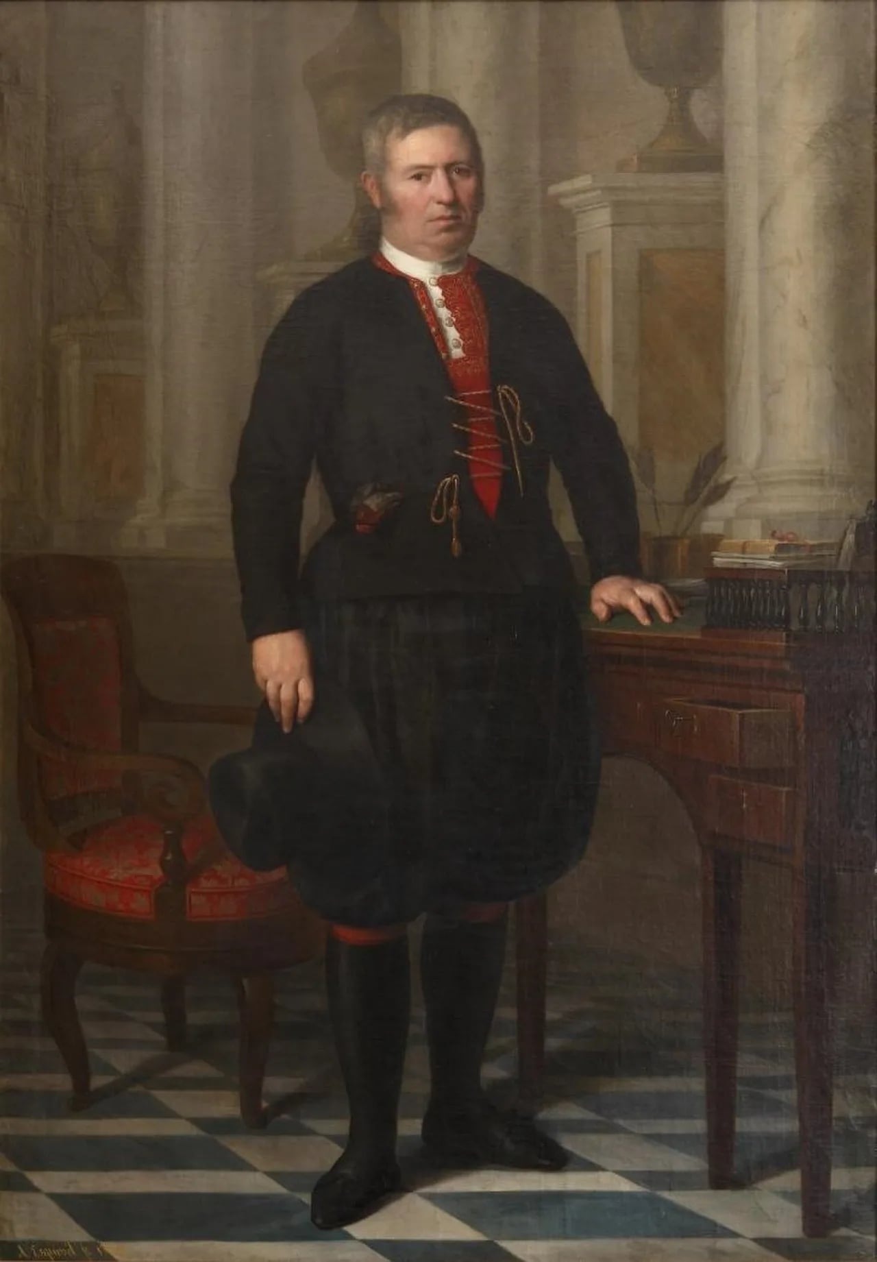 Porträt von Santiago Alonso Cordero (1793–1865) – Gedenkseite