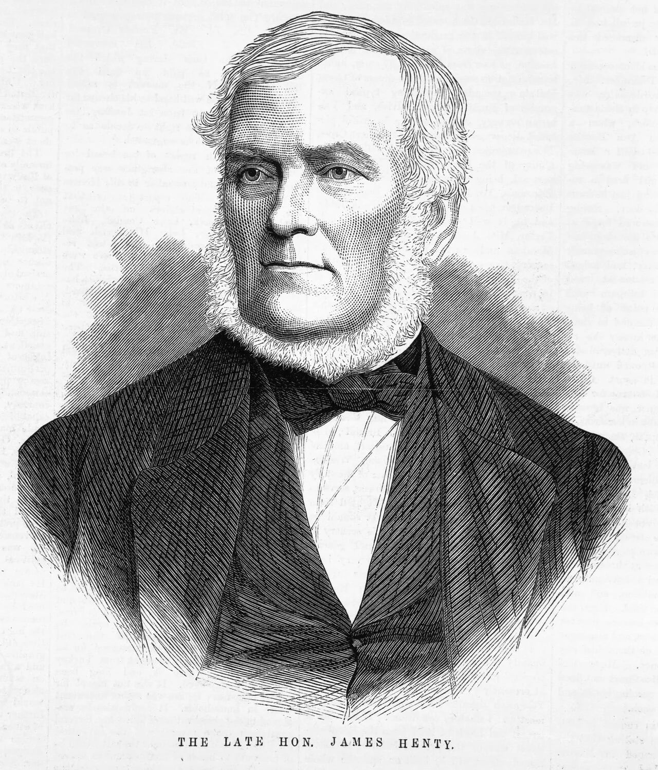 Portrait of James Henty (1800–1882) – memorial page