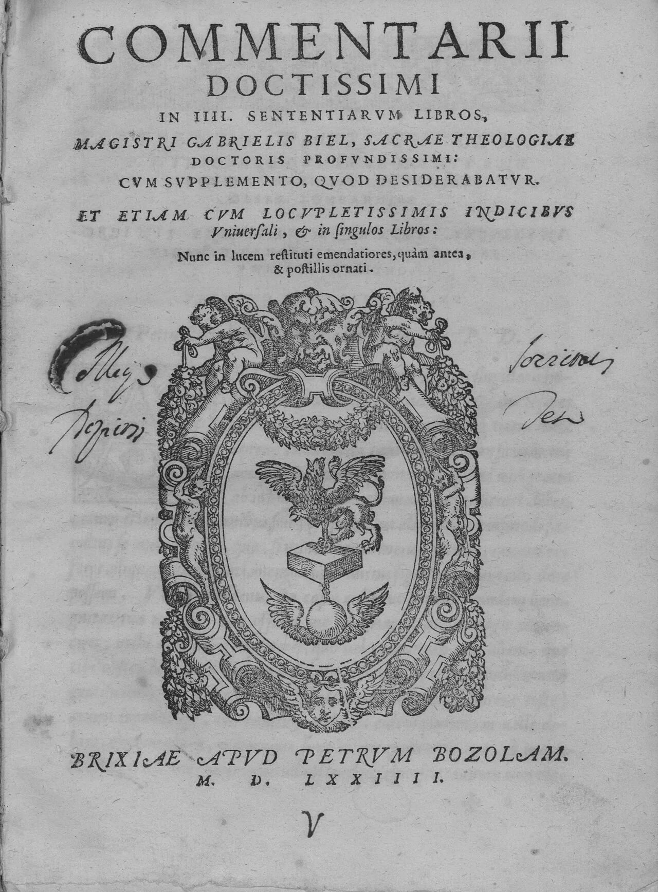 Portrait of Gabriel Biel (1418–1495) – memorial page