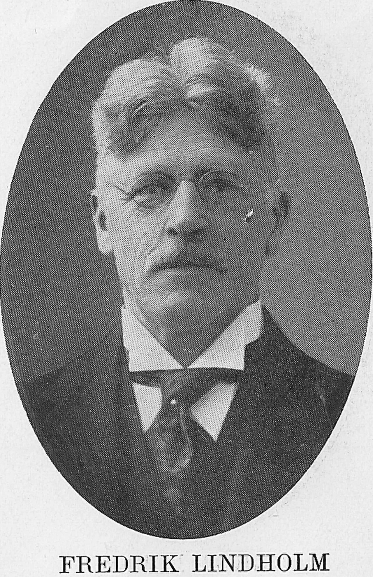 Porträt von Fredrik Lindholm (1861–1938) – Gedenkseite