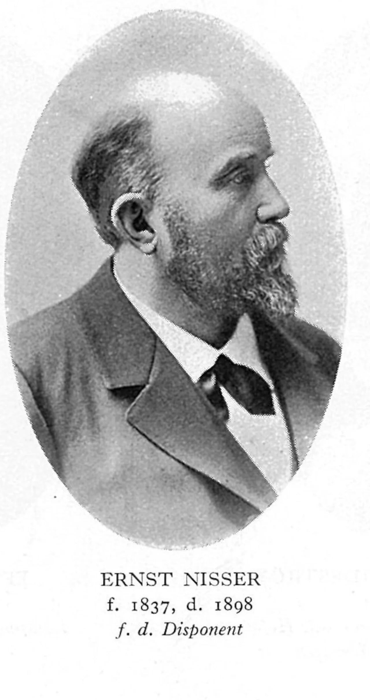 Porträt von Ernst Nisser (1837–1898) – Gedenkseite