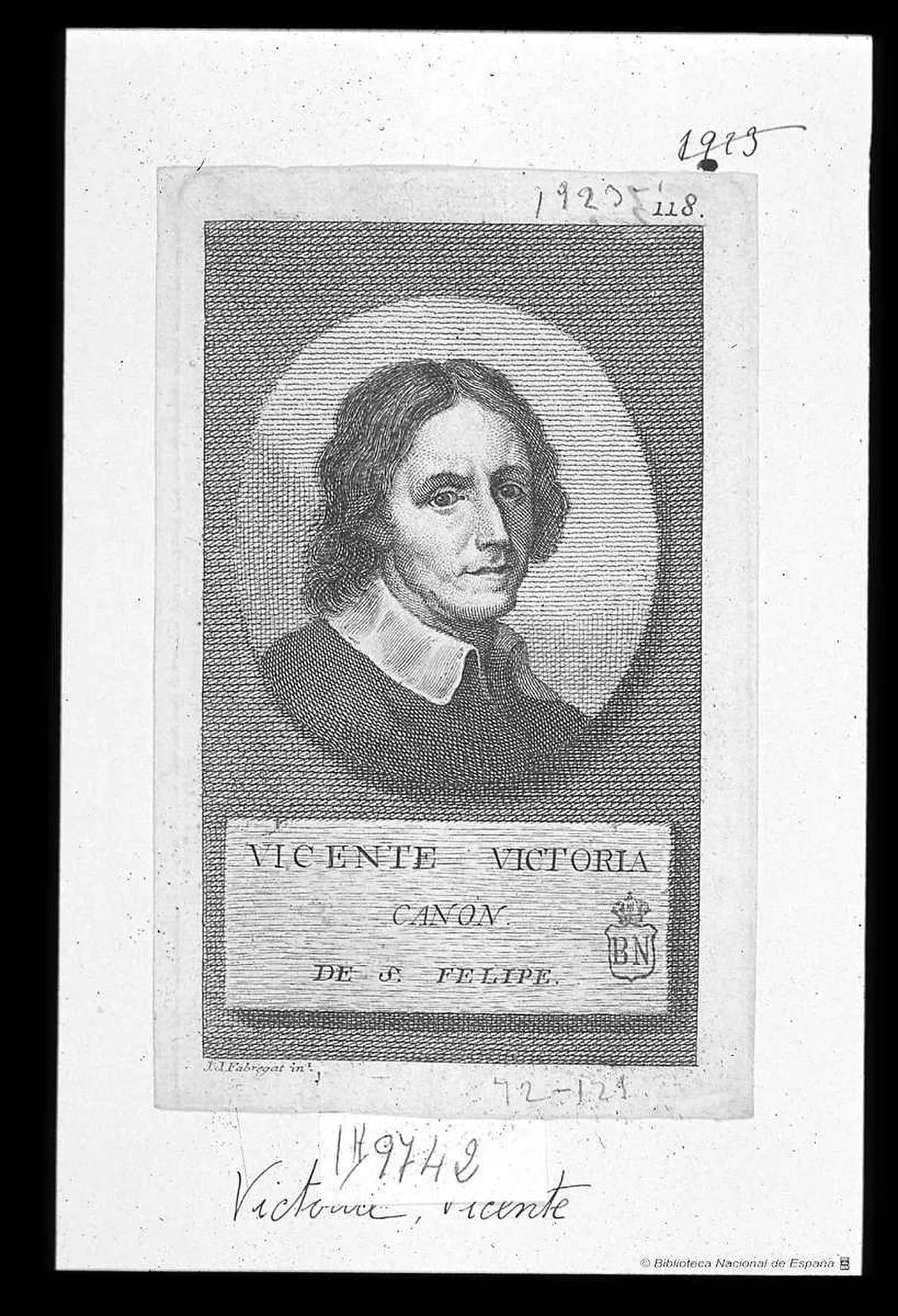Porträt von Vicente Victoria (1650–1709) – Gedenkseite